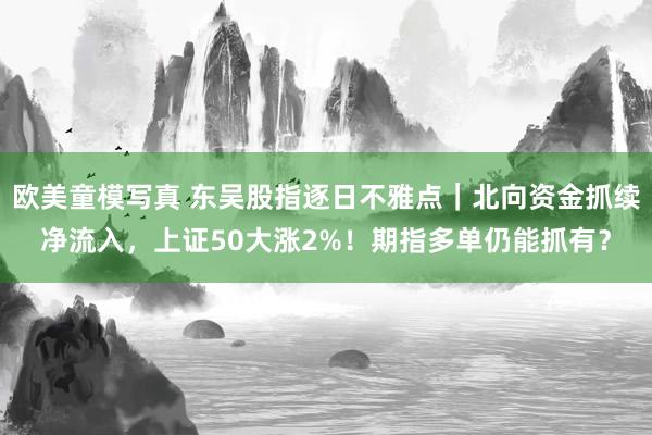 欧美童模写真 东吴股指逐日不雅点｜北向资金抓续净流入，上证50大涨2%！期指多单仍能抓有？