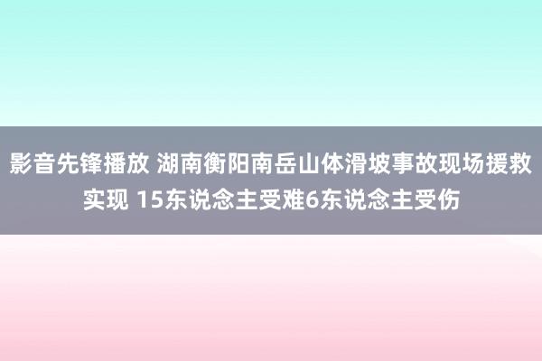 影音先锋播放 湖南衡阳南岳山体滑坡事故现场援救实现 15东说念主受难6东说念主受伤