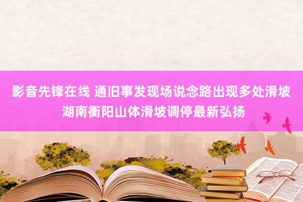 影音先锋在线 通旧事发现场说念路出现多处滑坡 湖南衡阳山体滑坡调停最新弘扬