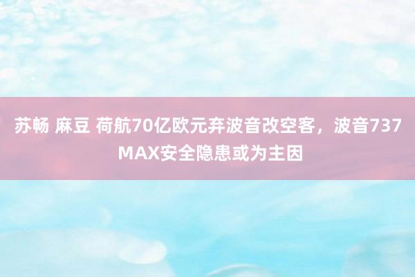 苏畅 麻豆 荷航70亿欧元弃波音改空客，波音737 MAX安全隐患或为主因